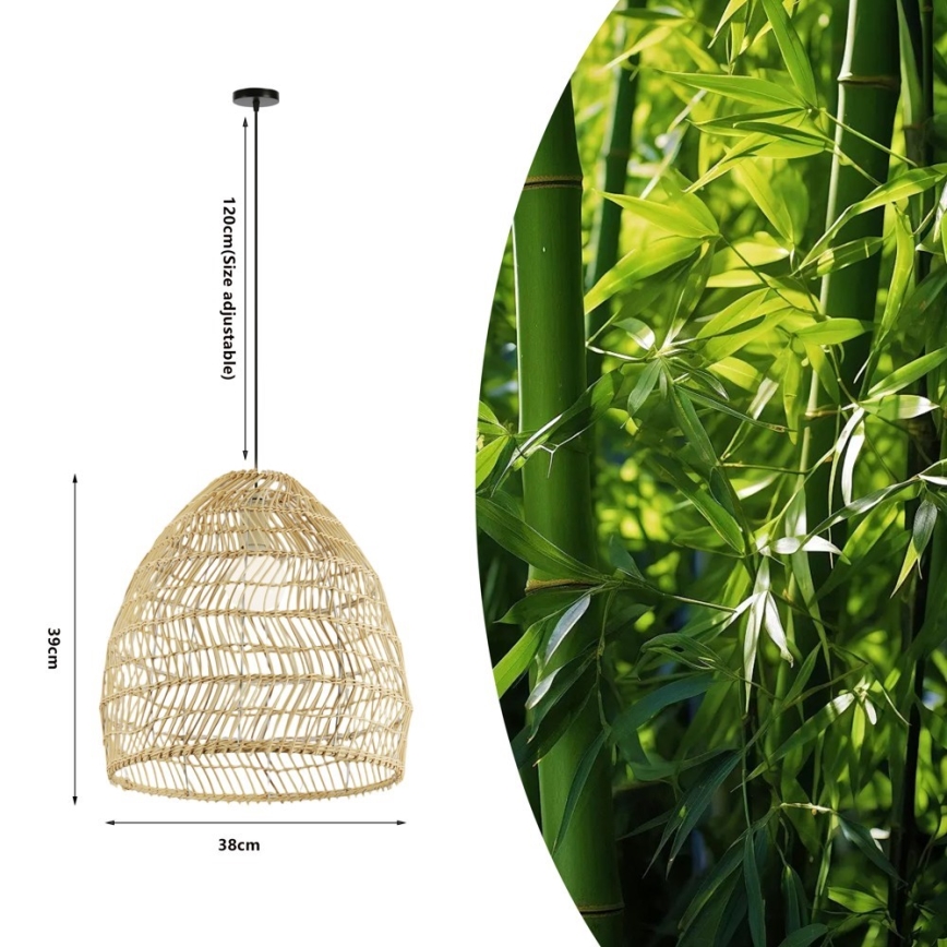 Pakaramā lampa uz kabeļa BOHO DELICADO 1xE27/40W/230V Ø 38 cm