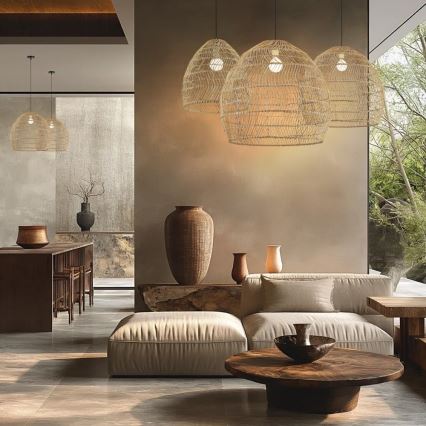 Pakaramais ar kabeli BOHO DELICADO 1xE27/40W/230V Ø 60 cm