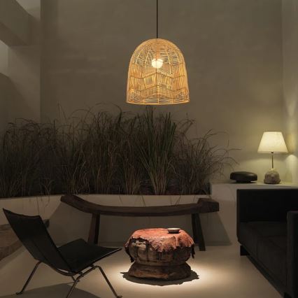 Lustra ar auklu PELO 1xE27/40W/230V d. 40 cm rotanga