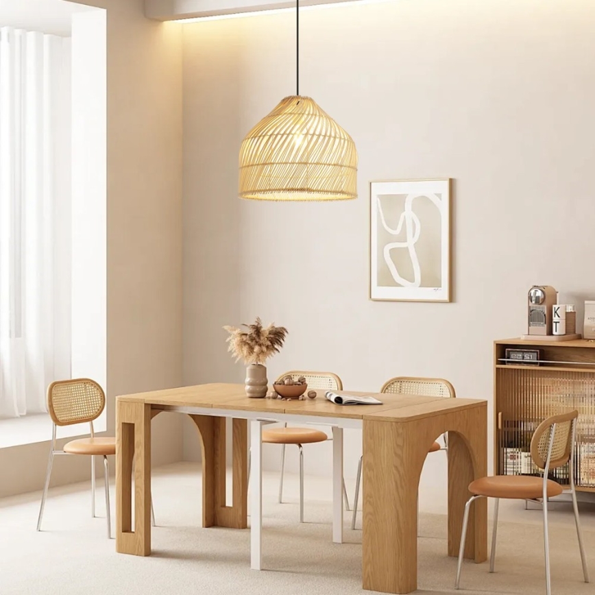 Lustra ar auklu PELO 1xE27/40W/230V d. 40 cm rotanga