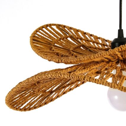 Lustra ar auklu MARIPOSA 1xE27/40W/230V d. 80 cm džutas