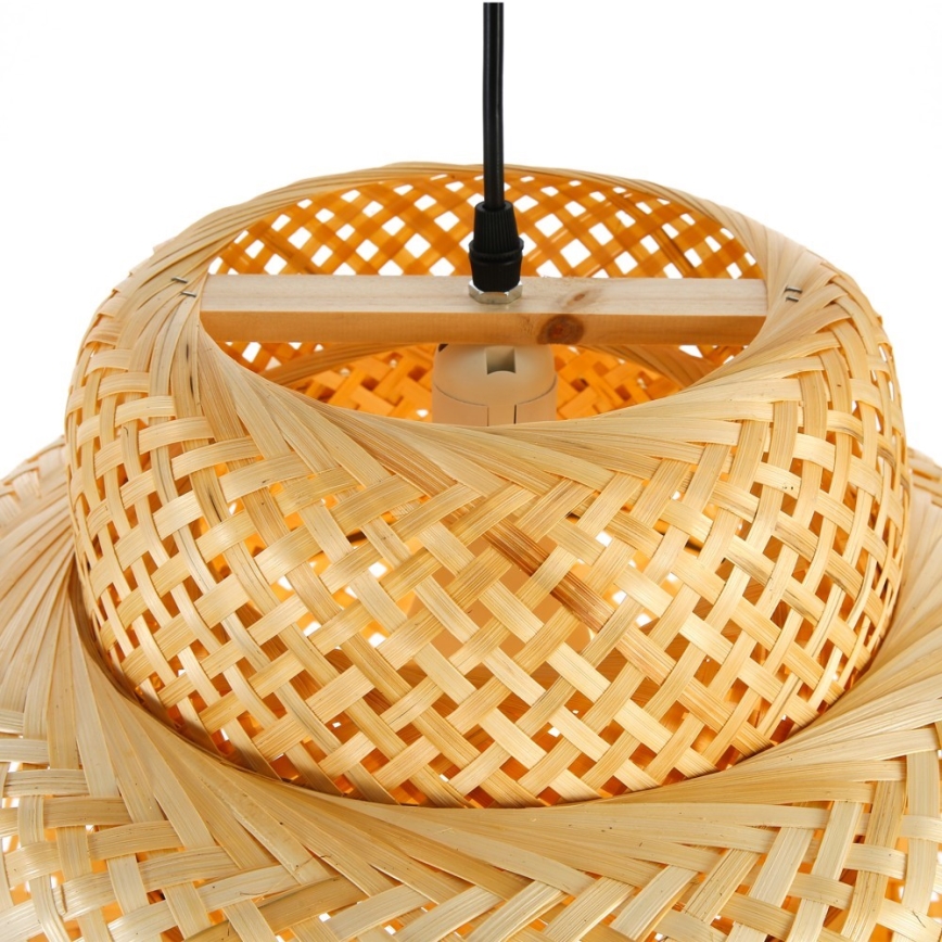 Lustra ar auklu HILO 1xE27/40W/230V d. 47 cm bambusa
