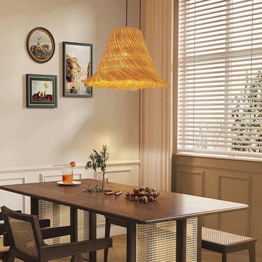 Lustra ar auklu NATURALEZA 1xE27/40W/230V d. 45 cm rotanga
