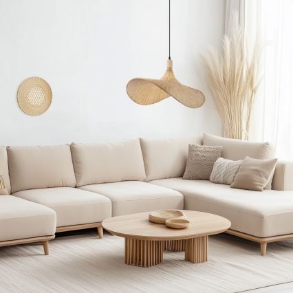 Immax 08289L - Lustra ar auklu SOMBRERO 1xE27/40W/230V d. 70 cm rotanga