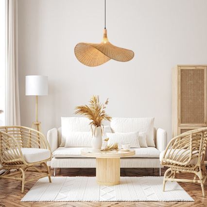 Immax 08290L - Lustra ar auklu SOMBRERO 1xE27/40W/230V d. 80 cm rotanga