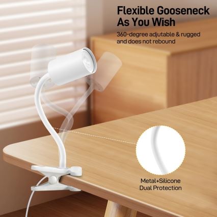 Elastīga lampa ar klipsi PUNTO 1xGU10/9W/230V balta
