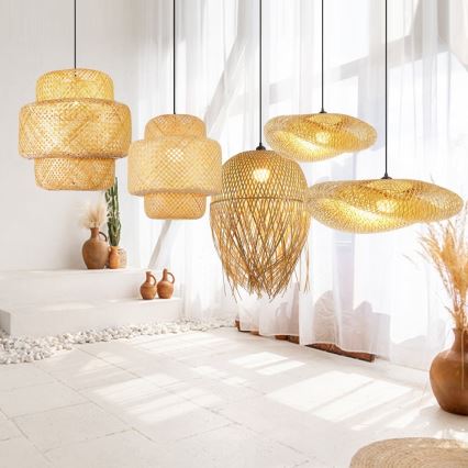 Griestu gaismeklis BOHO HILO 1xE27/40W/230V Ø 80 cm