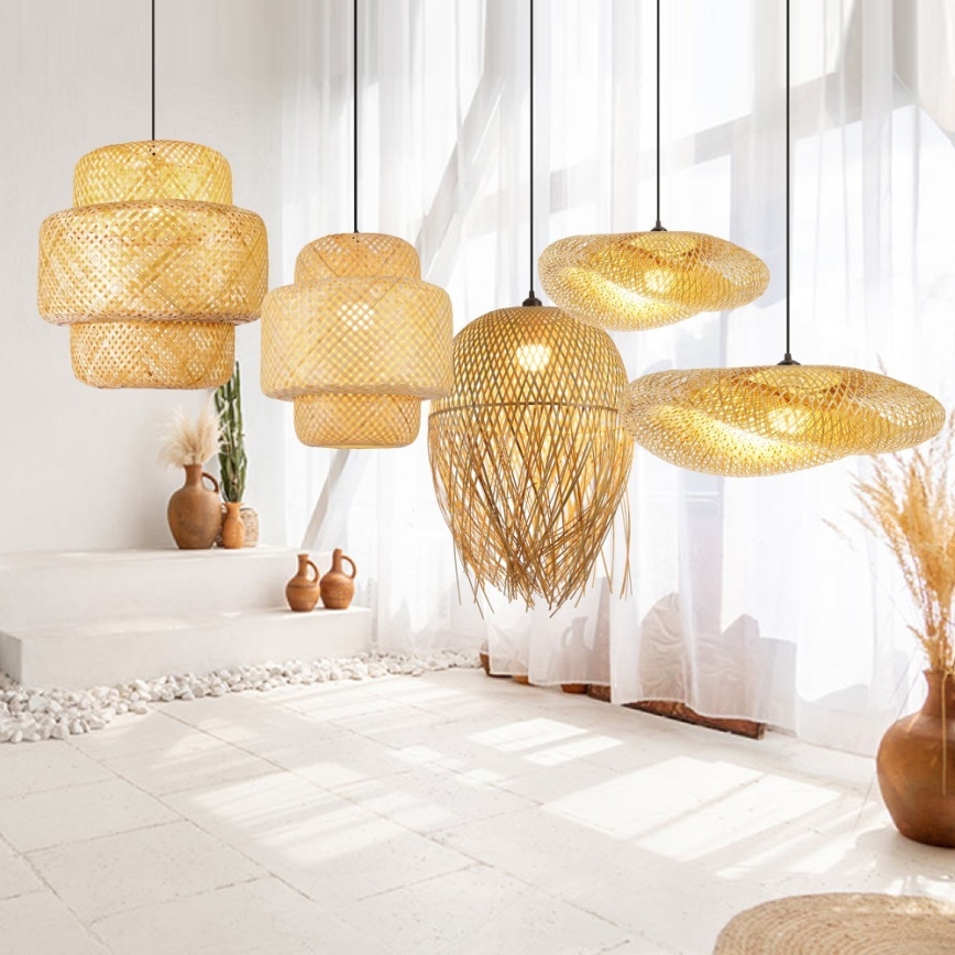 Griestu gaismeklis BOHO HILO 1xE27/40W/230V Ø 80 cm