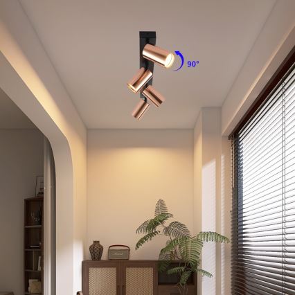 Virziena gaismeklis PUNTO 4xGU10/9W/230V rozā zelts