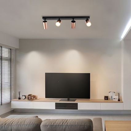 Virziena gaismeklis PUNTO 4xGU10/9W/230V rozā zelts