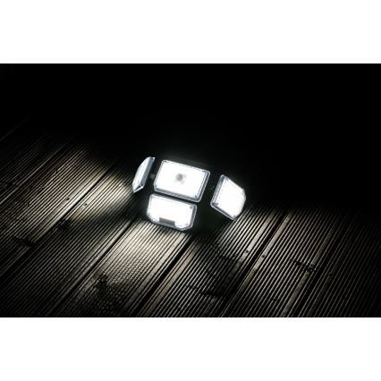 LED Saules enerģijas sienas lampa ar sensoru LED/5W/5,5V IP65 2400 mAh