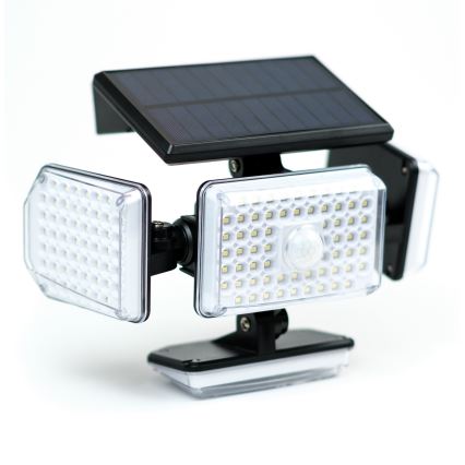 LED Saules enerģijas sienas lampa ar sensoru LED/5W/5,5V IP65 2400 mAh