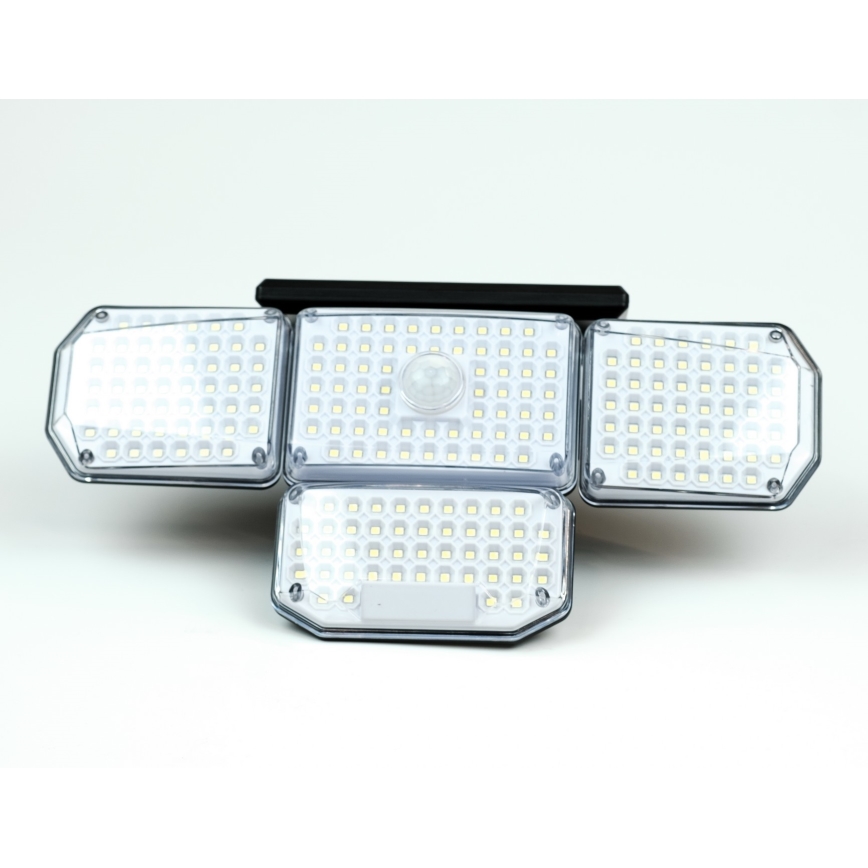 LED Saules enerģijas sienas lampa ar sensoru LED/5W/5,5V IP65 2400 mAh