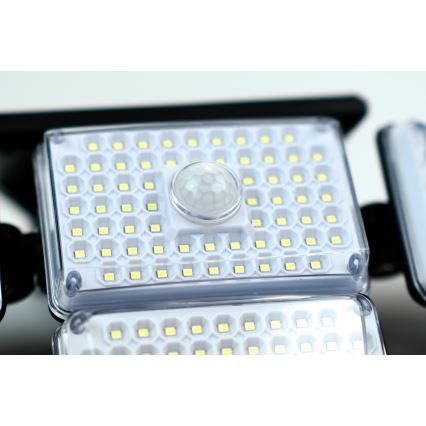 LED Saules enerģijas sienas lampa ar sensoru LED/5W/5,5V IP65 2400 mAh
