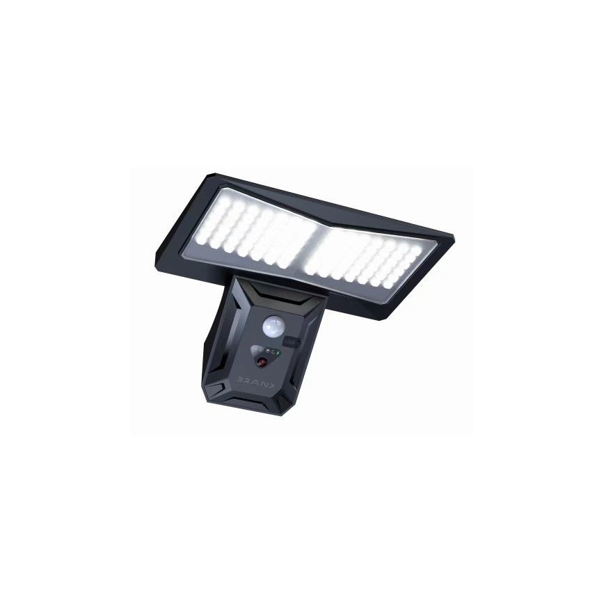 LED Saules enerģijas sienas lampa ar sensoru LED/2,6W/5,5V IP65 1800 mAh melna