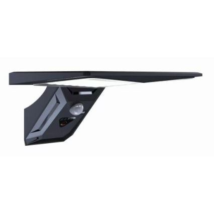 LED Saules enerģijas sienas lampa ar sensoru LED/2,6W/5,5V IP65 1800 mAh melna