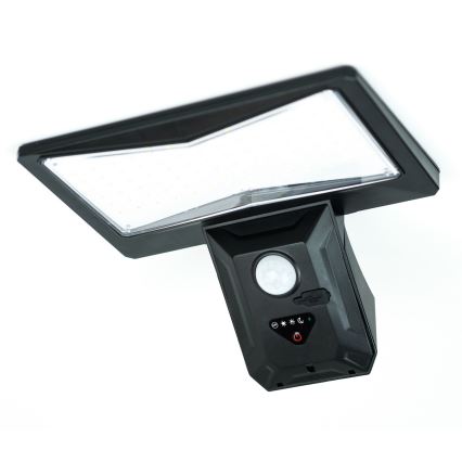 LED Saules enerģijas sienas lampa ar sensoru LED/2,6W/5,5V IP65 1800 mAh melna
