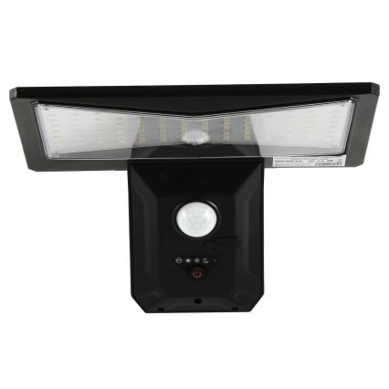 LED Saules enerģijas sienas lampa ar sensoru LED/2,6W/5,5V IP65 1800 mAh melna