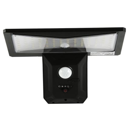 LED Saules enerģijas sienas lampa ar sensoru LED/2,6W/5,5V IP65 melna