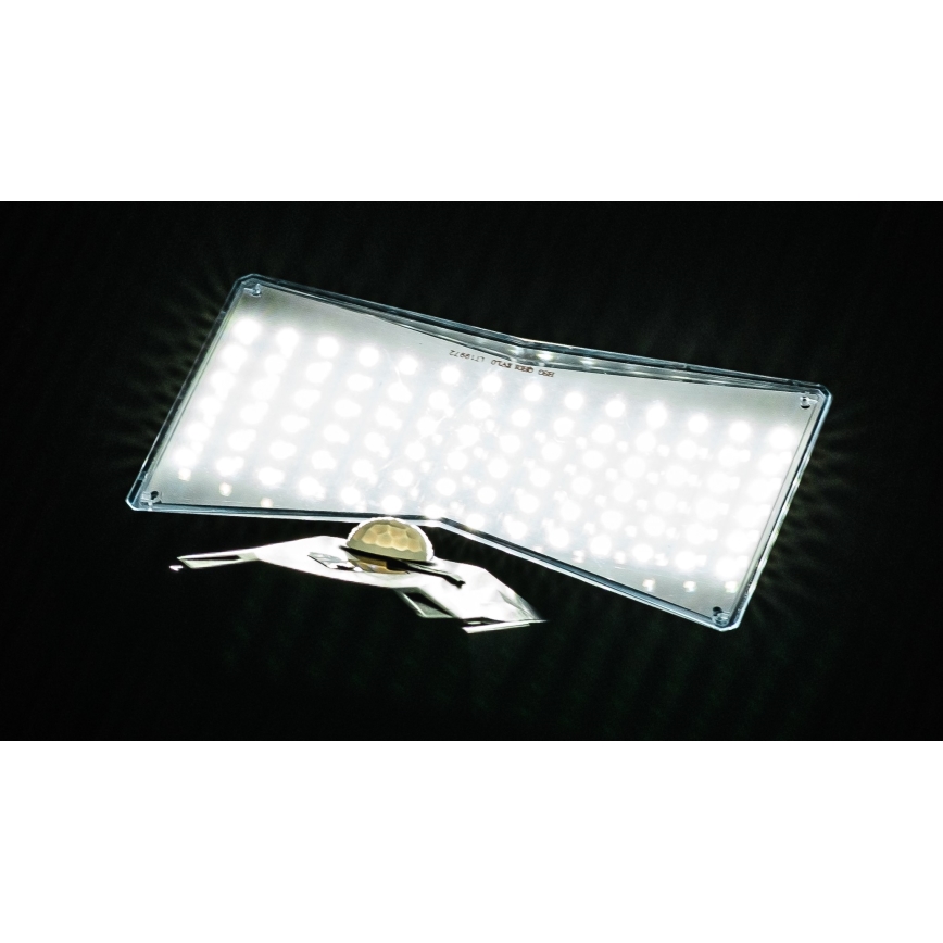 LED Saules enerģijas sienas lampa ar sensoru LED/2,6W/5,5V IP65 1800 mAh melna