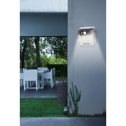 LED Saules enerģijas sienas lampa ar sensoru LED/3W/5,5V IP65 1200 mAh