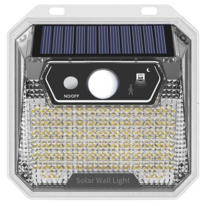 LED Saules enerģijas sienas lampa ar sensoru LED/3W/5,5V IP65 1200 mAh