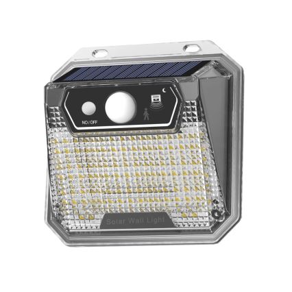 LED Saules enerģijas sienas lampa ar sensoru LED/3W/5,5V IP65 1200 mAh