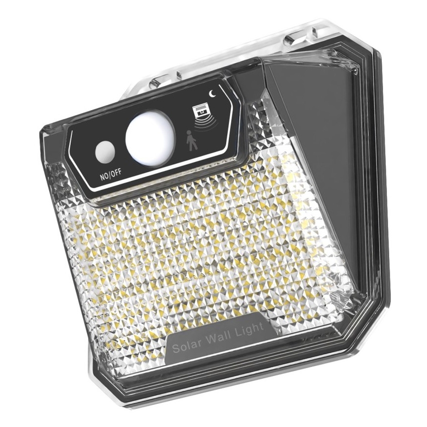 LED Saules enerģijas sienas lampa ar sensoru LED/3W/5,5V IP65 1200 mAh