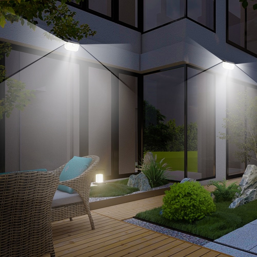 LED Saules enerģijas sienas lampa ar sensoru LED/4W/5,5V IP65 1200 mAh
