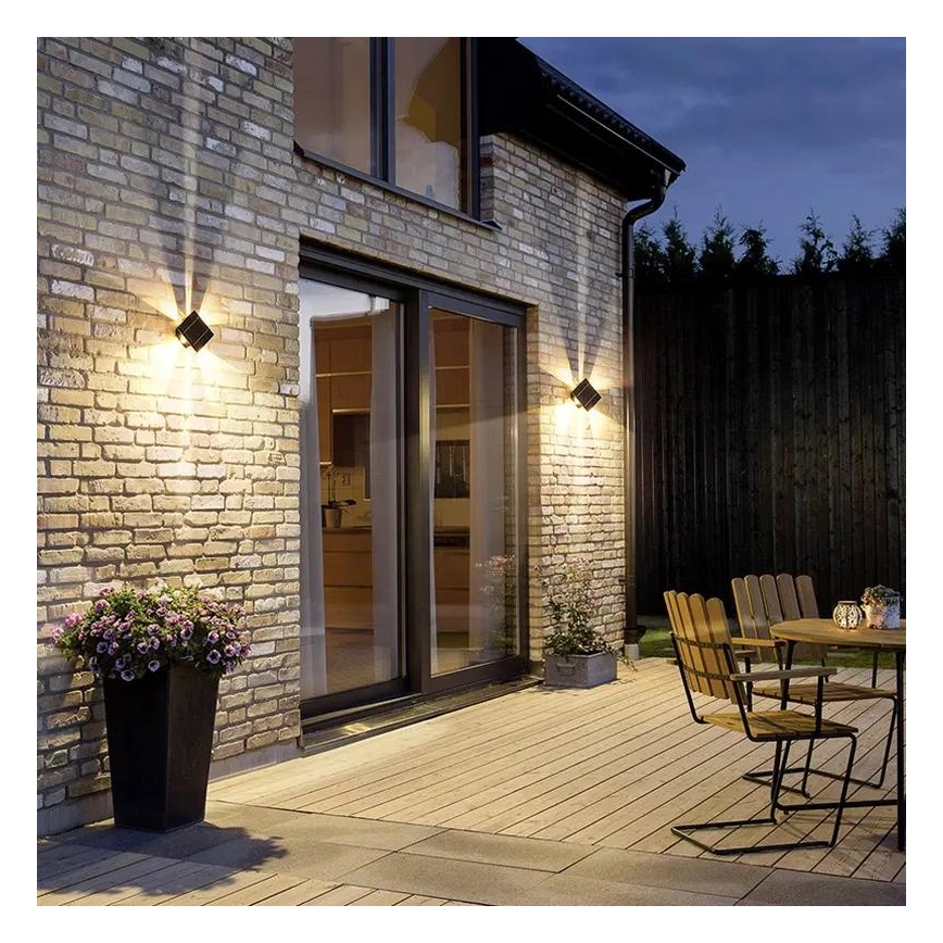 LED Saules enerģijas sienas lampa ar sensoru LED/2W/5V IP54 1300 mAh