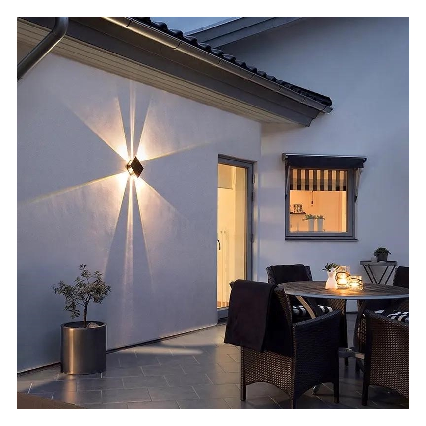LED Saules enerģijas sienas lampa ar sensoru LED/2W/5V IP54 1300 mAh