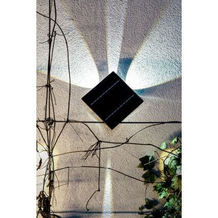 LED Saules enerģijas sienas lampa ar sensoru LED/2W/5V IP54 1300 mAh