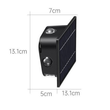 LED Saules enerģijas sienas lampa ar sensoru LED/2W/5V IP54 1300 mAh