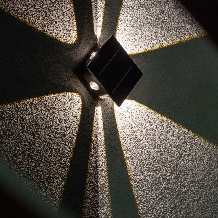 LED Saules enerģijas sienas lampa ar sensoru LED/2W/5V IP54 1300 mAh