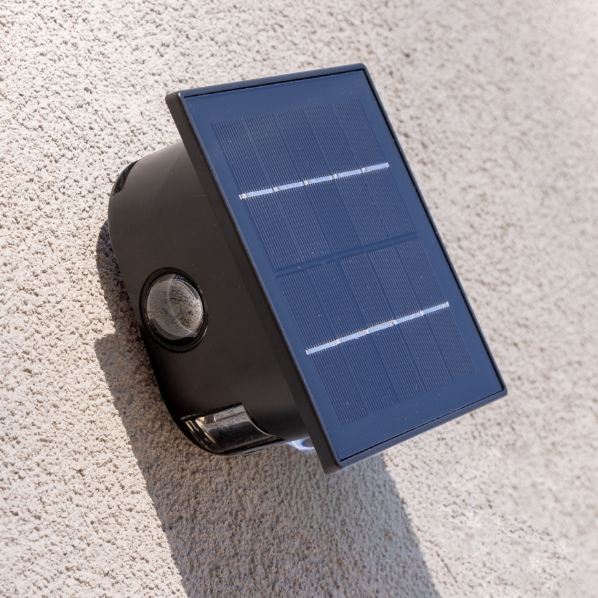 LED Saules enerģijas sienas lampa ar sensoru LED/2W/5V IP54 1300 mAh