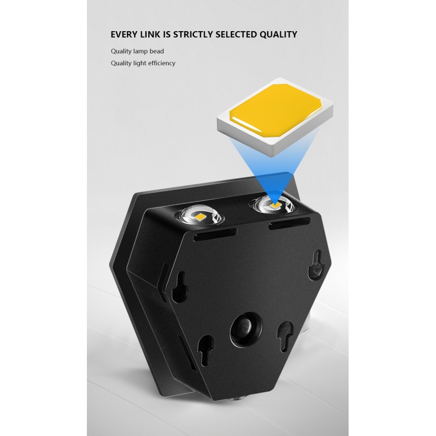 LED Saules enerģijas sienas lampa ar sensoru LED/2W/5V IP54 1300 mAh