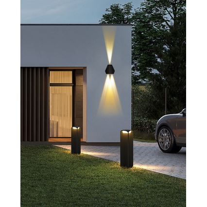 LED Saules enerģijas sienas lampa ar sensoru LED/2W/5V IP54 1300 mAh