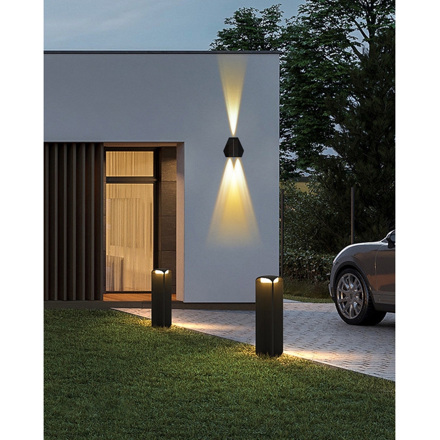 LED Saules enerģijas sienas lampa ar sensoru LED/2W/5V IP54 1300 mAh