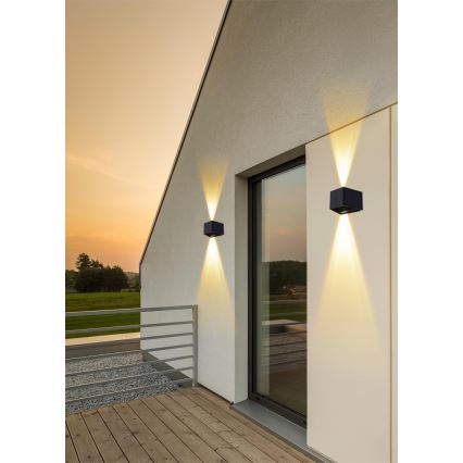 LED Saules enerģijas sienas lampa ar sensoru LED/2W/5V IP54 1300 mAh