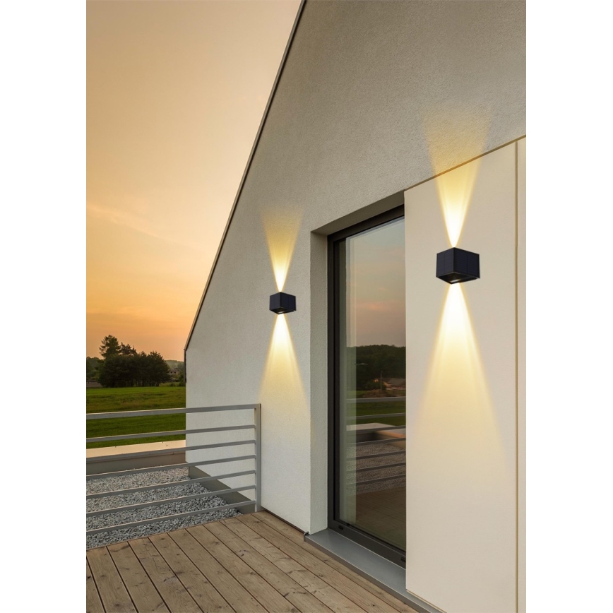 LED Saules enerģijas sienas lampa ar sensoru LED/2W/5V IP54 1300 mAh