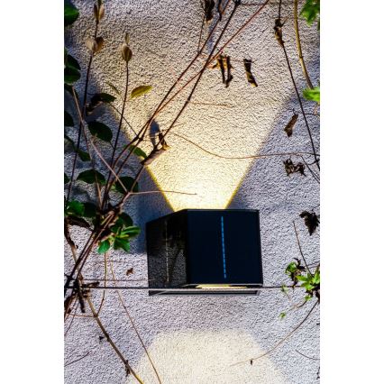 LED Saules enerģijas sienas lampa ar sensoru LED/2W/5V IP54 1300 mAh