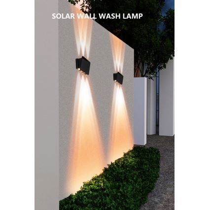 LED Saules enerģijas sienas lampa ar sensoru LED/2W/5V IP54 1300 mAh