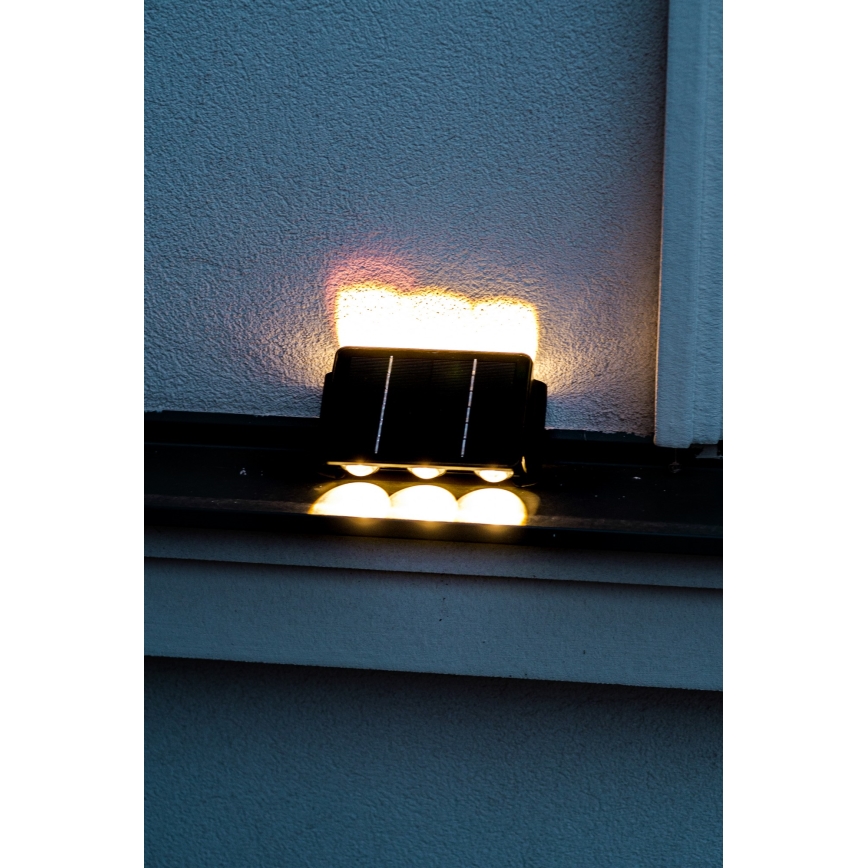 LED Saules enerģijas sienas lampa ar sensoru LED/2W/5V IP54 1300 mAh
