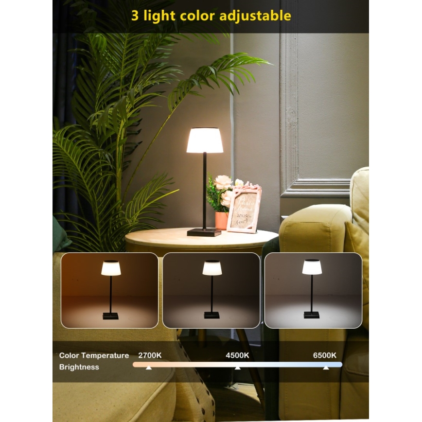 LED Aptumšojama āra saules enerģijas lampa ar sensoru LED/4W/5V IP44 3600 mAh