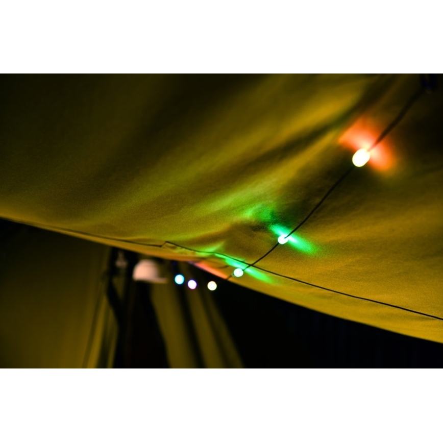 LED RGB Pārnēsājama saules enerģijas uzlādējams lampa ar LED virtene LED/10W/5V 3600 mAh IP65 3600 mAh
