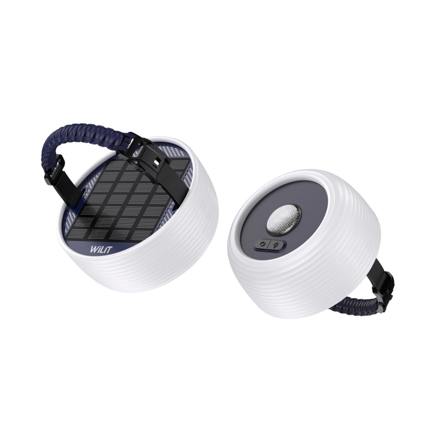 LED RGB Pārnēsājama saules enerģijas uzlādējams lampa ar LED virtene LED/10W/5V 3600 mAh IP65 3600 mAh