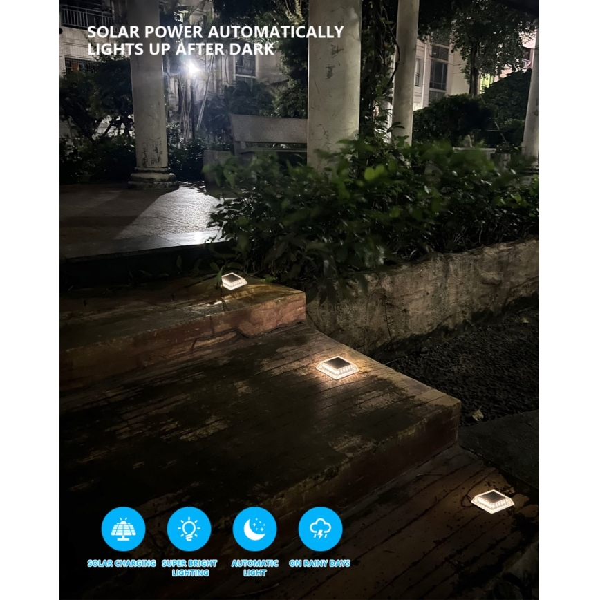 LED Āra saules enerģijas apgaismojums ar sensoru LED/0,03W/1,2V IP54 800 mAh