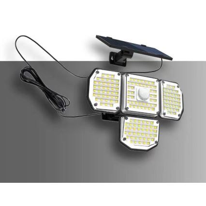 LED Saules enerģijas sienas lampa ar sensoru LED/5W/5,5V 3000K/6500K IP44 1200 mAh