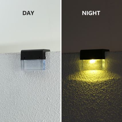 KOMPLEKTS 2x LED RGB Saules enerģijas sienas lampa LED/1W/1,2V 3500K IP65