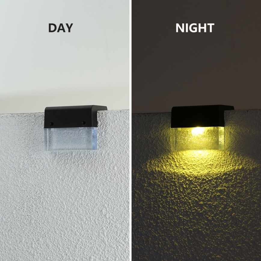 KOMPLEKTS 2x LED RGB Saules enerģijas sienas lampa LED/1W/1,2V 3500K IP65